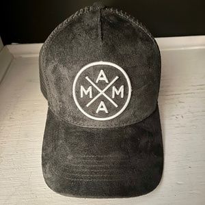 MAMA suede trucker hat. Never worn